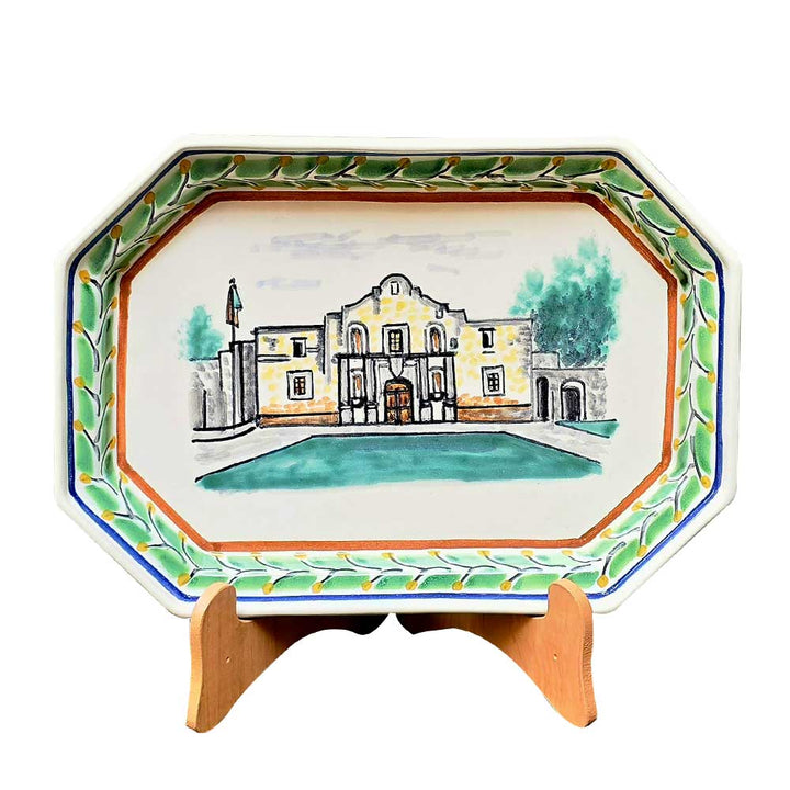 The Alamo Mayolica - Small Tray by Gorky Gonzalez