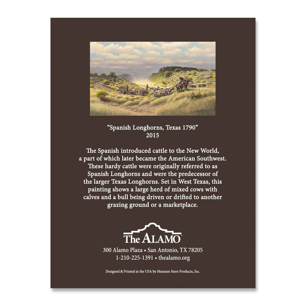 "Spanish Longhorns, Texas 1790" Donald Yena