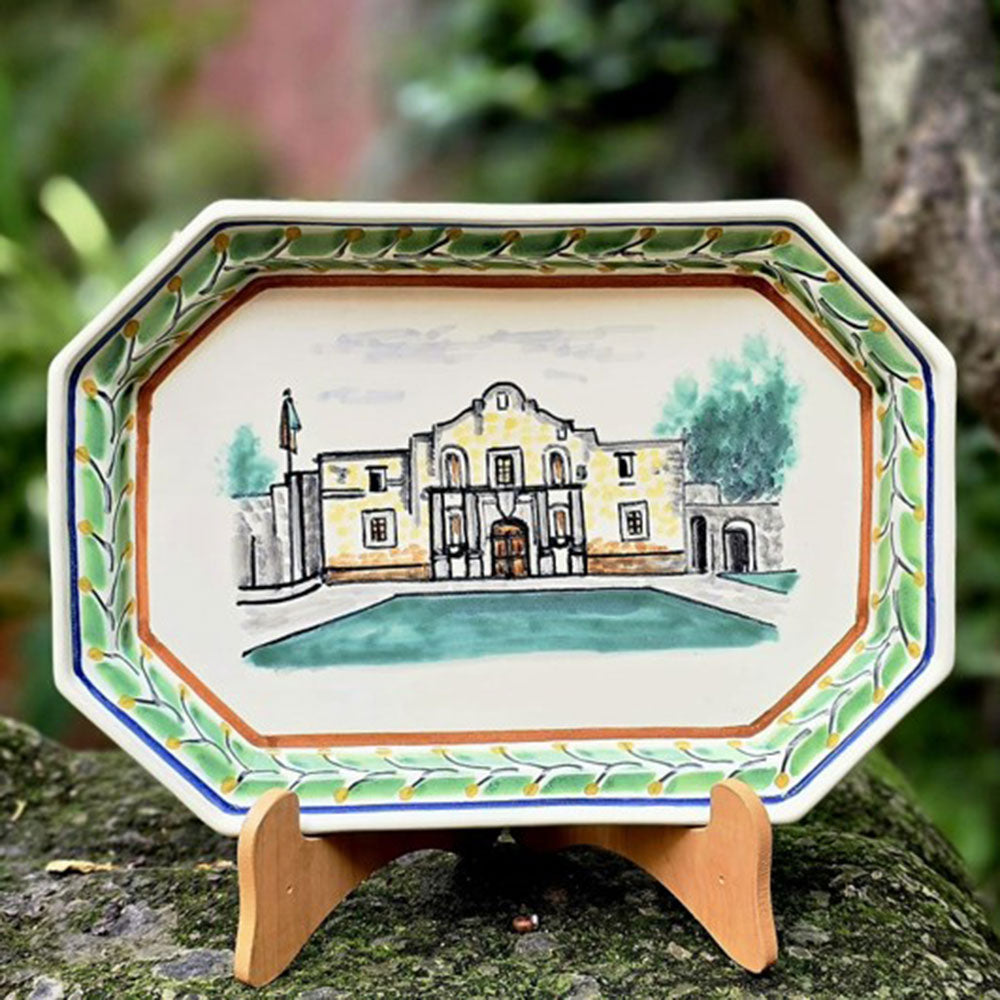 The Alamo Mayolica - Small Tray by Gorky Gonzalez